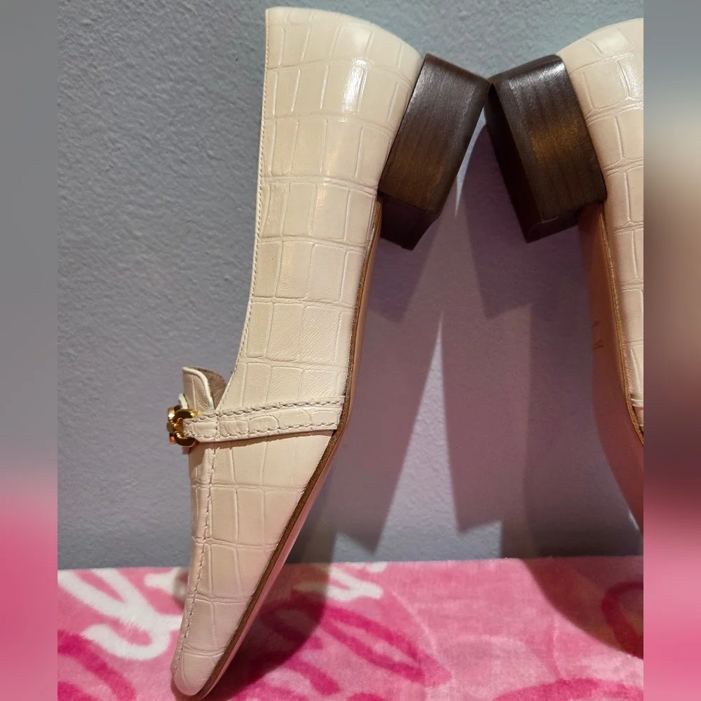 Women's Tom Ford Whitney Crocodile Chain Loafer, Size 37.5 NWOB - Picture 6 of 11